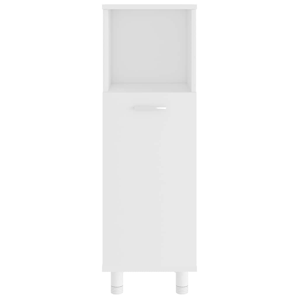 Juego de muebles de baño 3 pzas madera de ingeniería blanco
