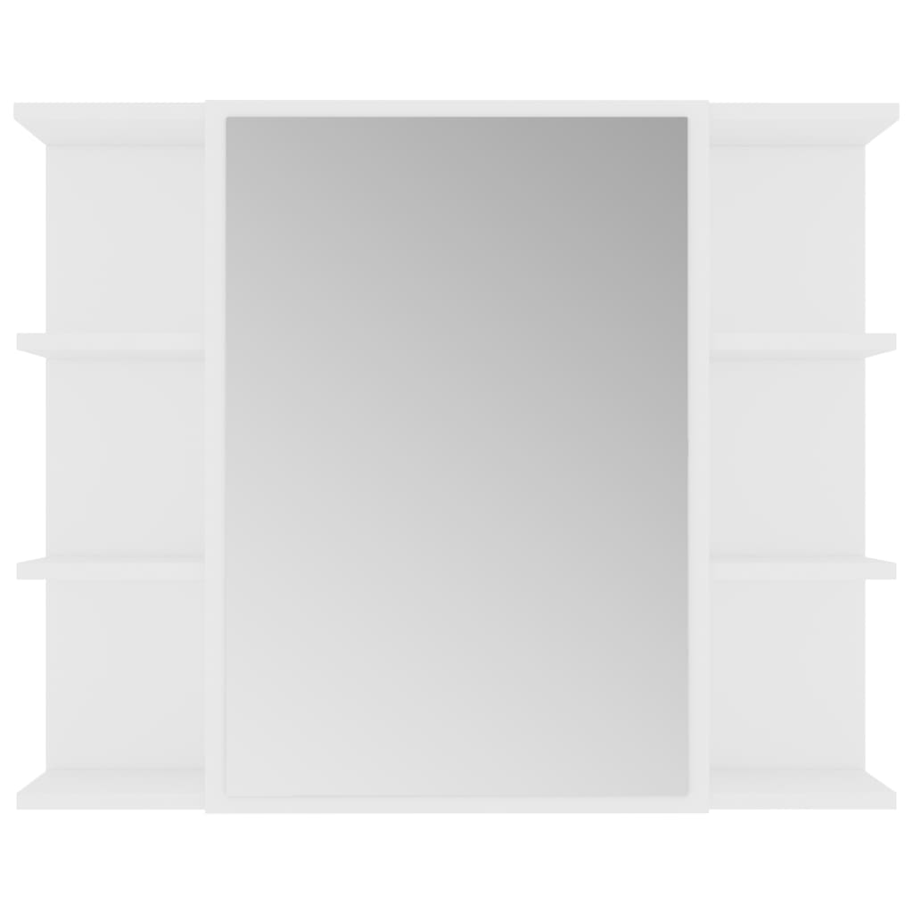 Juego de muebles de baño 3 pzas madera de ingeniería blanco