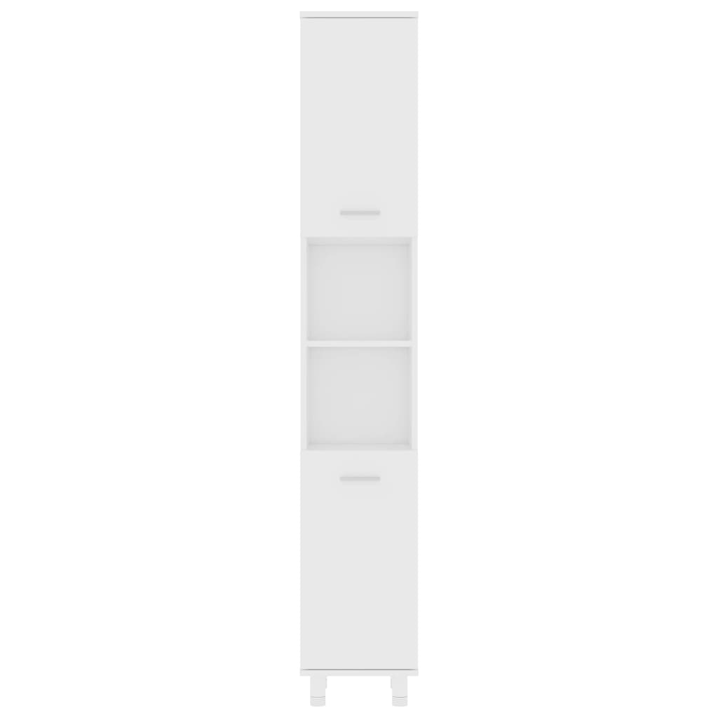 Juego de muebles de baño 3 pzas madera de ingeniería blanco