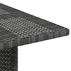 Mesa de jardín de ratán sintético gris 110x70x65 cm