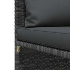 Set de muebles de jardín 4 pzas y cojines ratán sintético gris