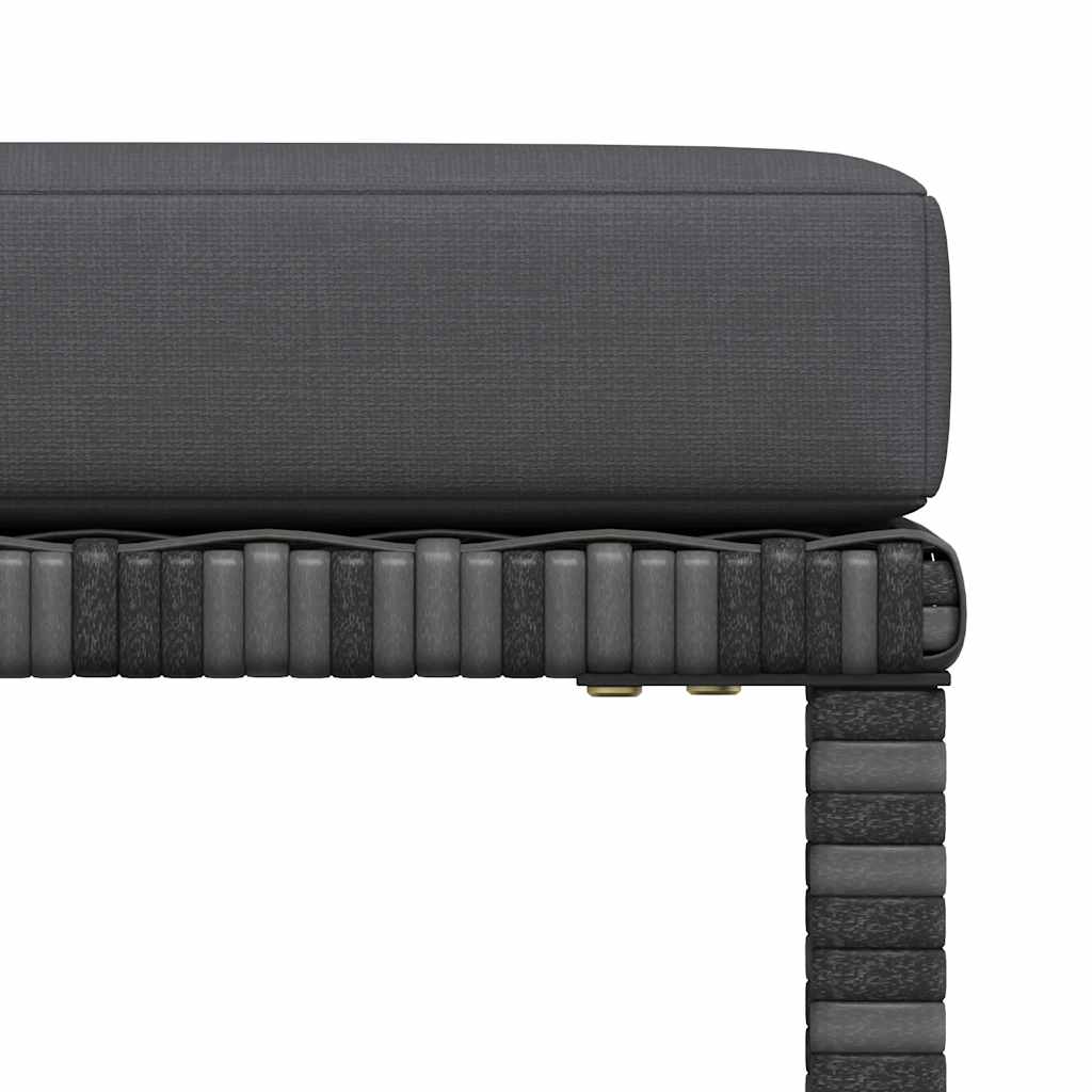 Set de muebles de jardín 4 pzas y cojines ratán sintético gris