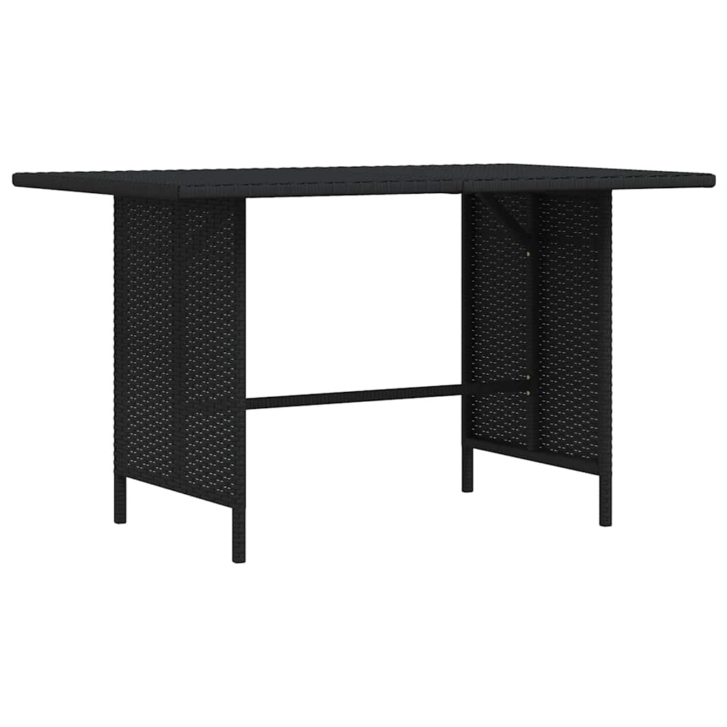 Mesa de jardim em vime sintético cinzento 110x70x65 cm