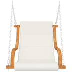 Silla columpio sin estructura con cojín madera curvada