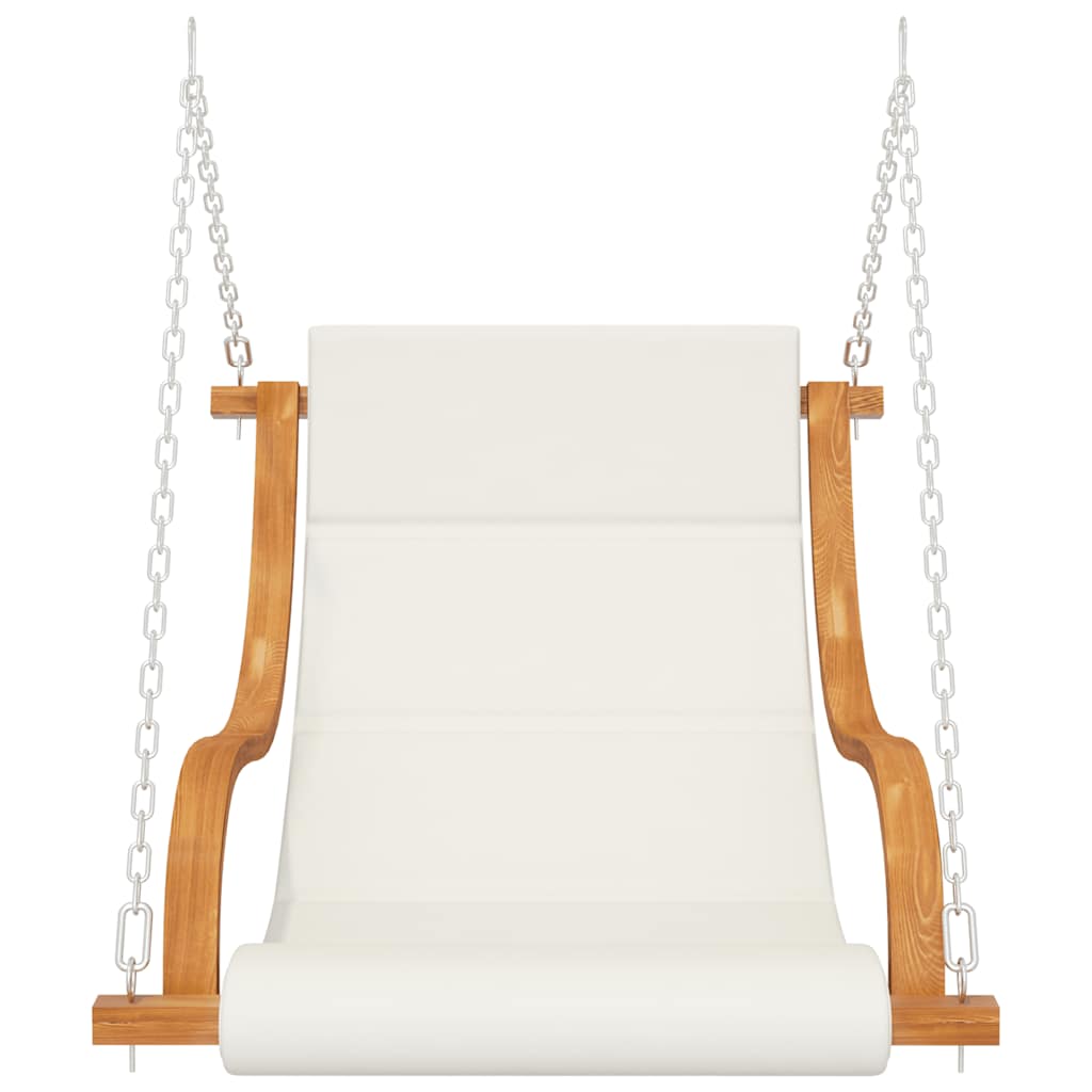 Silla columpio sin estructura con cojín madera curvada