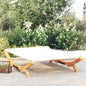 Tumbona com dossel madeira curvada cinzento antracite 100x188,5x44 cm