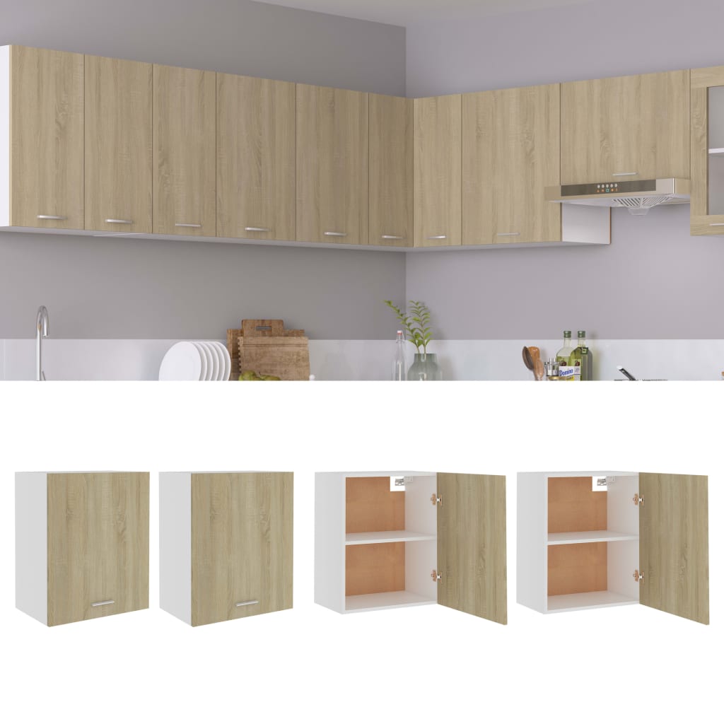 Armarios colgantes "Lyon" (2 unidades), color blanco, 50 x 31 x 60 cm, madera de ingeniería