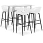 Juego de mesa alta y taburetes 3 piezas plástico negro