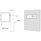 Mueble de TV de pared madera maciza de teca 180x30x30 cm