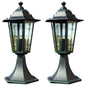 Garden lamp 2 pcs dark green/black aluminum