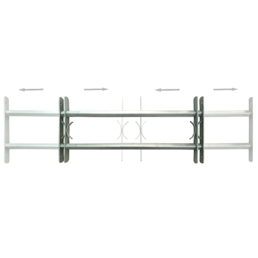 Rejas de seguridad de ventana ajustables 2 uds 1000-1500 mm