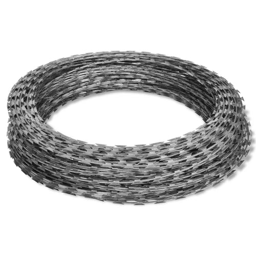 Barbed wire helical roll 2 pcs galvanized steel 100m