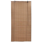 Estor enrollable de bambú 2 unidades marrón 100x160 cm