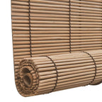 Estor enrollable de bambú 2 unidades marrón 100x160 cm