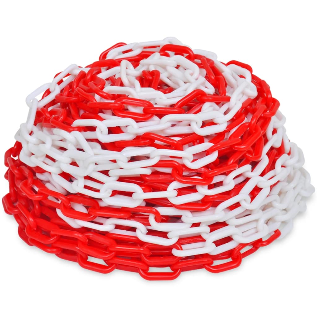 Cadenas de advertencia 2 unidades plástico rojo y blanco 30 m