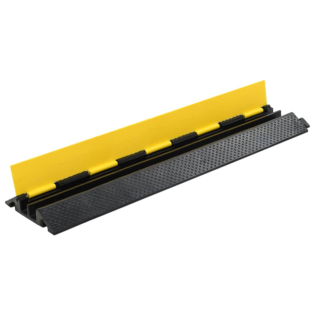Rampas de protección de cable 2 uds 2 canales goma 101,5 cm