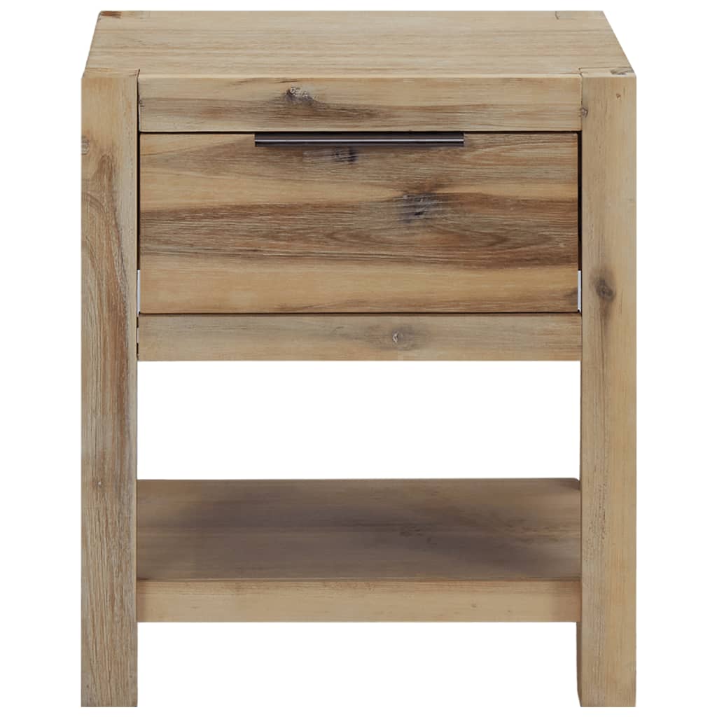 Mesitas de noche con cajones madera acacia maciza 40x30x48 cm