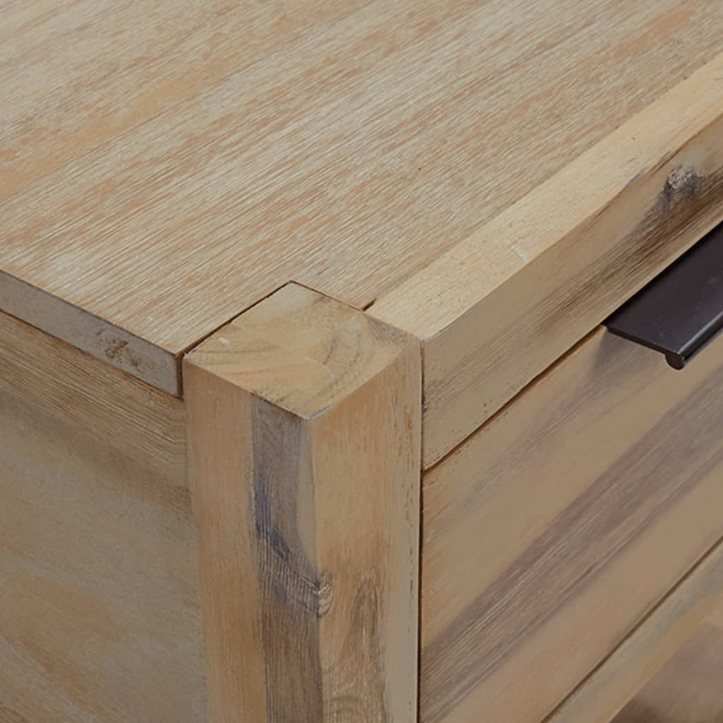 Mesitas de noche con cajones madera acacia maciza 40x30x48 cm