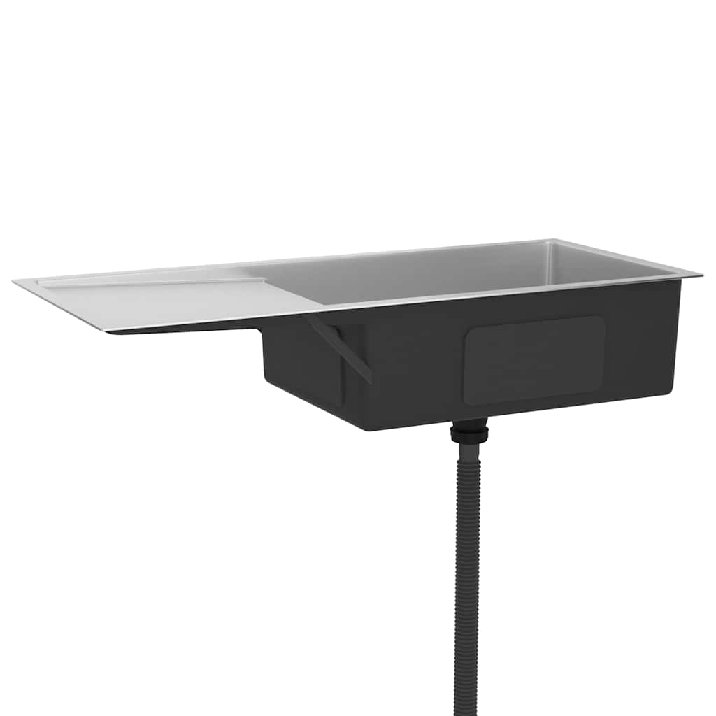 Fregadero de cocina hecho a mano de acero inoxidable