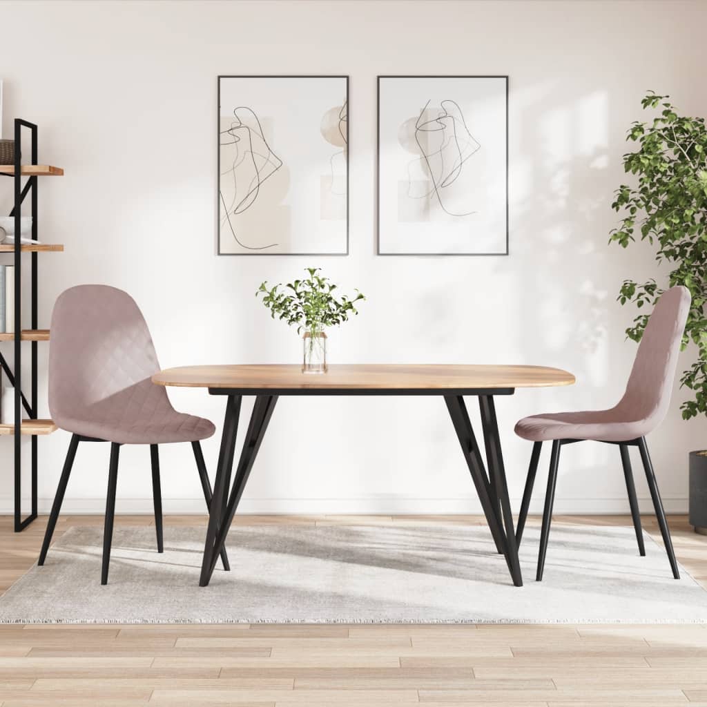 Silla de comedor 6 unidades terciopelo negro