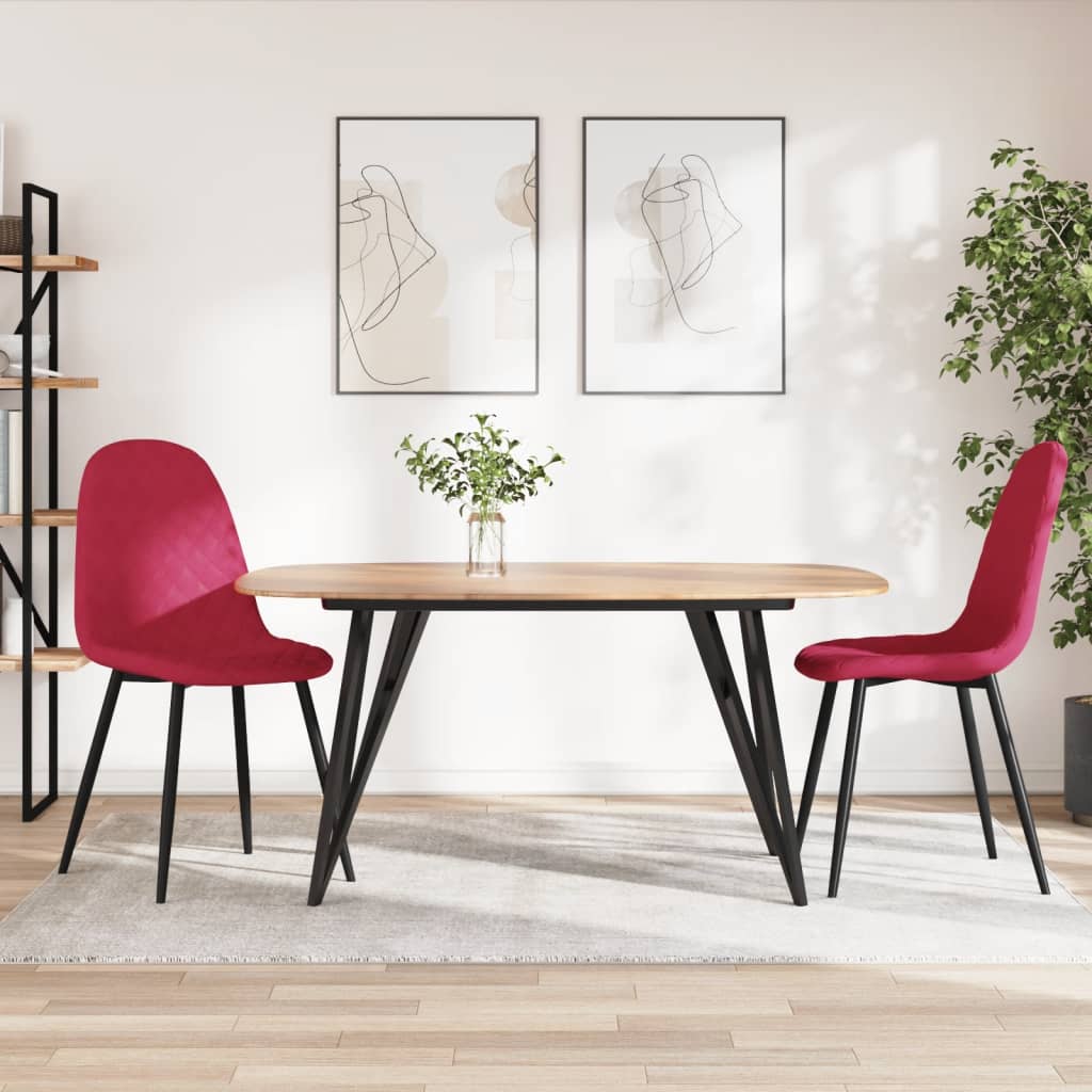 Silla de comedor 6 unidades terciopelo negro