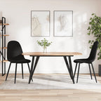 Silla de comedor 6 unidades terciopelo negro