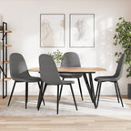 Silla de comedor 6 unidades terciopelo negro