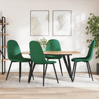 Silla de comedor 6 unidades terciopelo negro