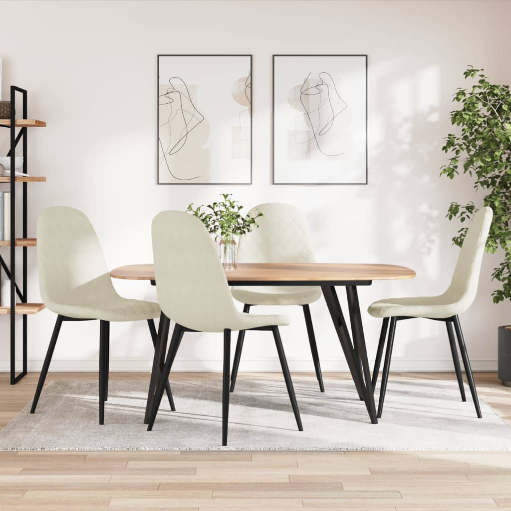 Silla de comedor 6 unidades terciopelo negro