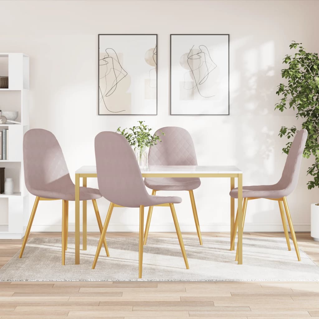Silla de comedor 6 unidades terciopelo negro
