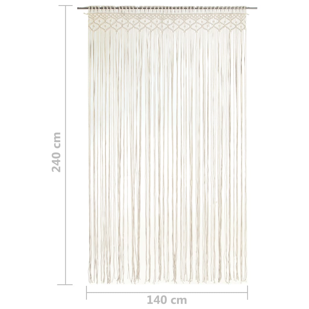 Cortina de macramé algodón 140x240 cm