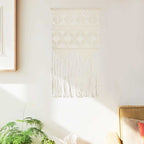 Adorno de pared de macramé algodón 40x80 cm