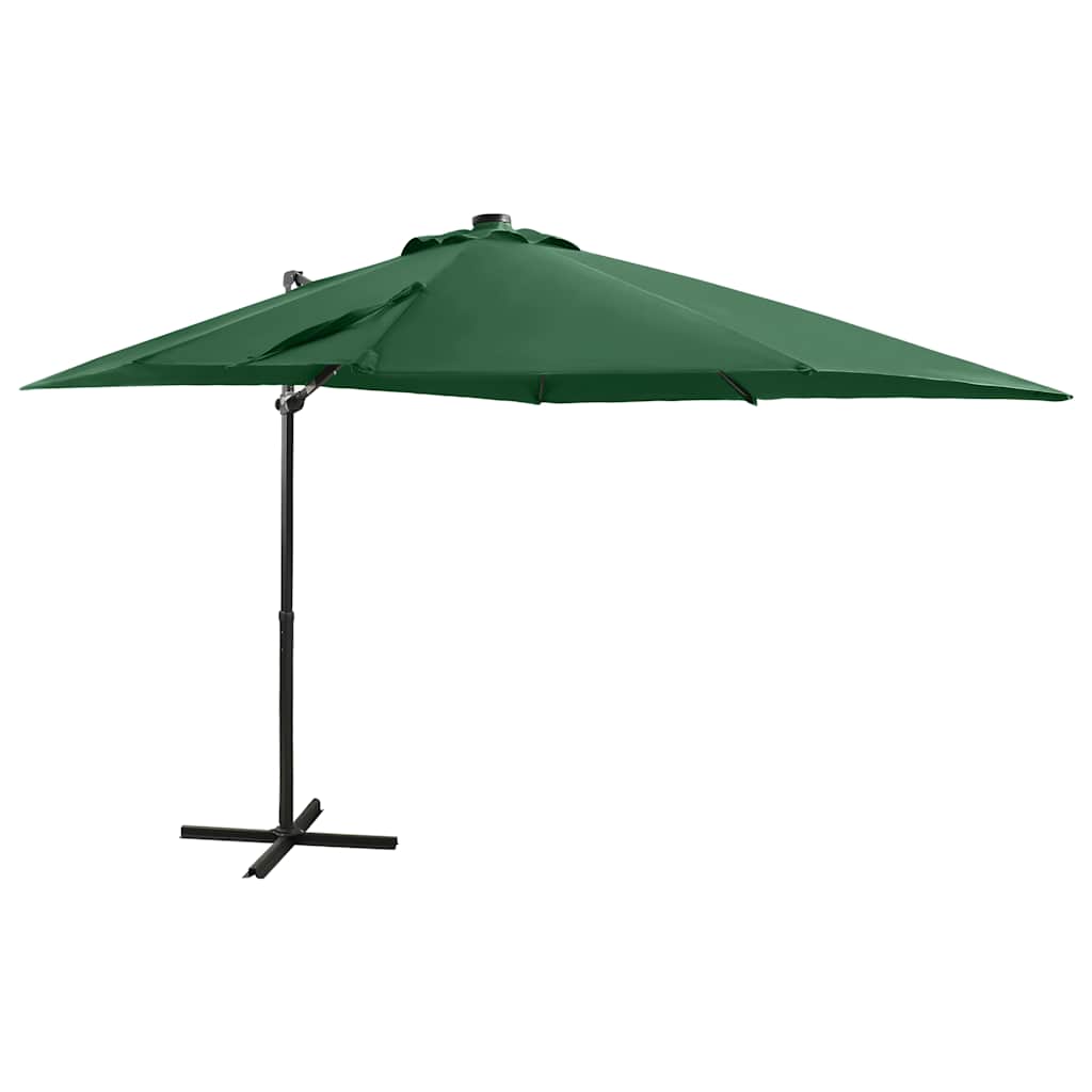 Sombrilla de jardín voladiza con palo de aluminio rojo 300 cm