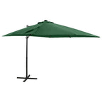 Sombrilla de jardín voladiza con palo de aluminio rojo 300 cm