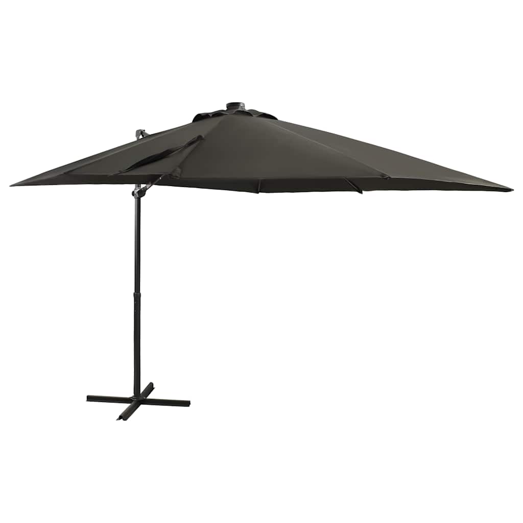 Sombrilla de jardín voladiza con palo de aluminio rojo 300 cm