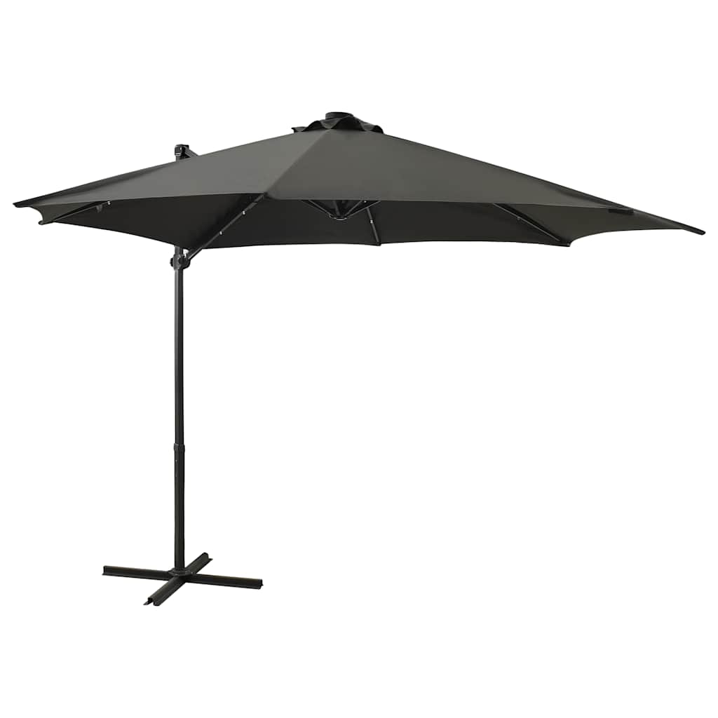 Sombrilla de jardín voladiza con palo de aluminio rojo 300 cm