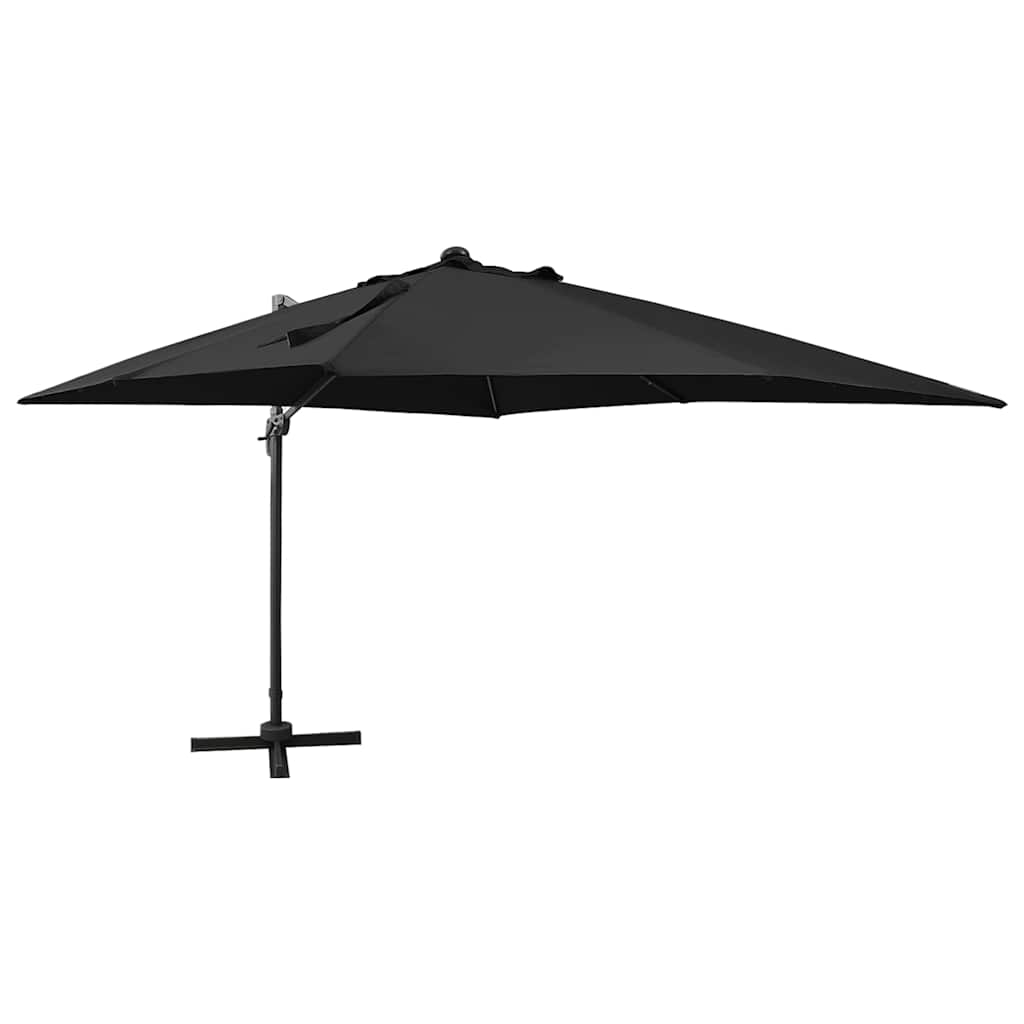 Sombrilla de jardín voladiza con palo de aluminio rojo 300 cm