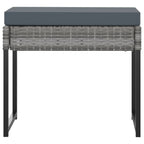 Set de comedor para jardín 11 pzas cojines ratán sintético gris