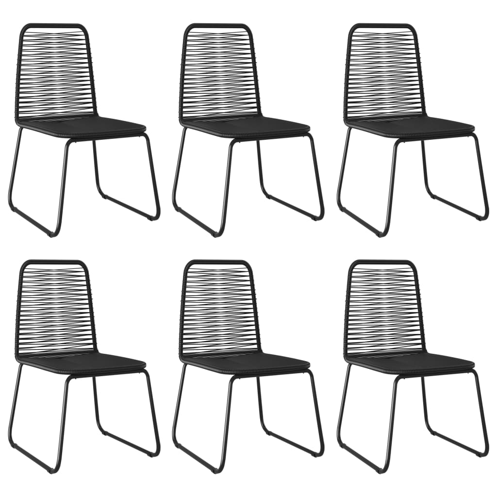 Garden chairs 4 pieces black synthetic rattan