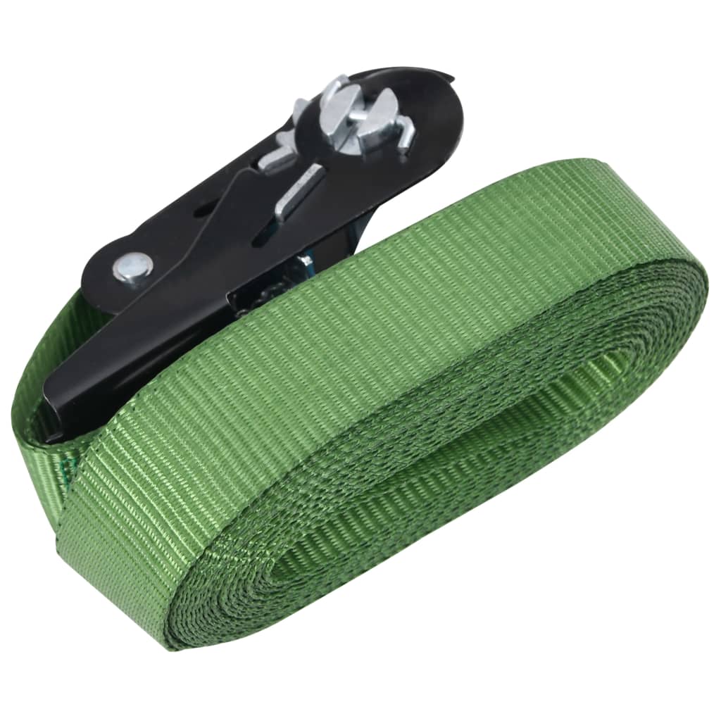 Correas de sujeción de trinquete 4 unidades verde 800 daN 6 m