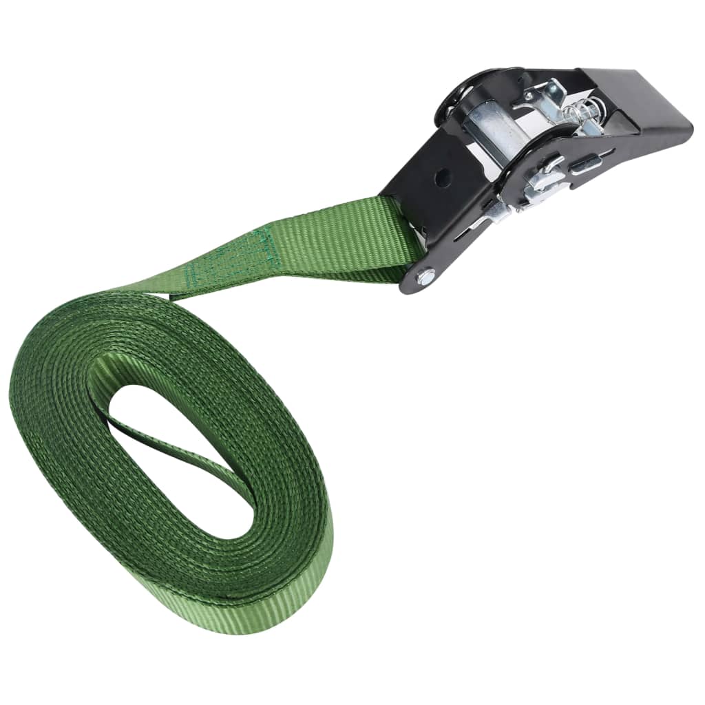 Correas de sujeción de trinquete 4 unidades verde 800 daN 6 m