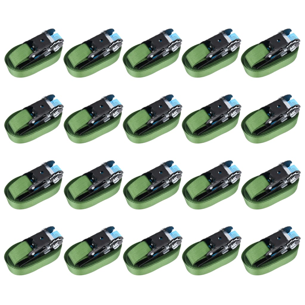 Correas de sujeción de trinquete 10 unidades verde 800 daN 6 m