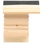 Hotel para abejas de madera maciza de abeto 22x20x20 cm