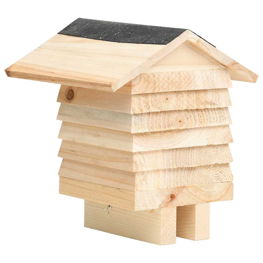 Hotel para abejas de madera maciza de abeto 22x20x20 cm