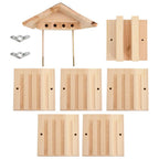 Hotel para abejas de madera maciza de abeto 22x20x20 cm
