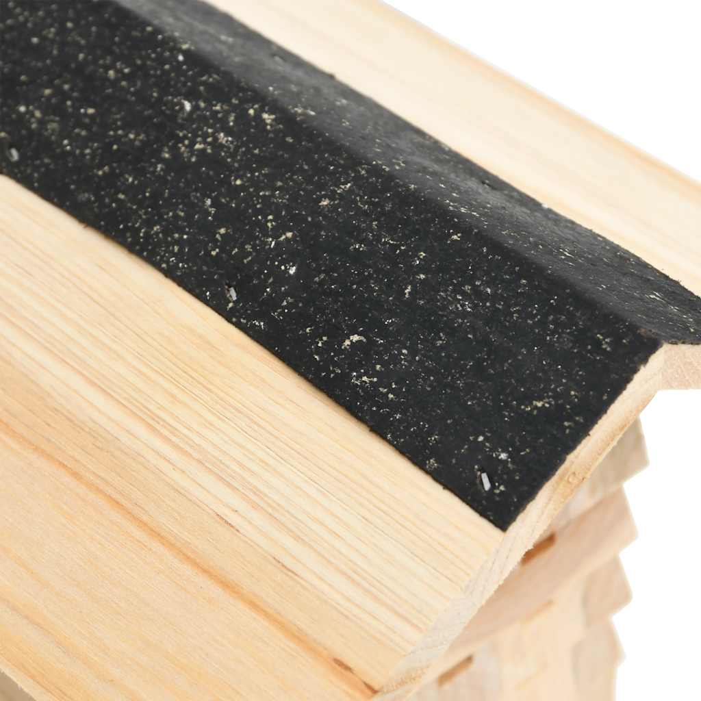 Hotel para abejas de madera maciza de abeto 22x20x20 cm