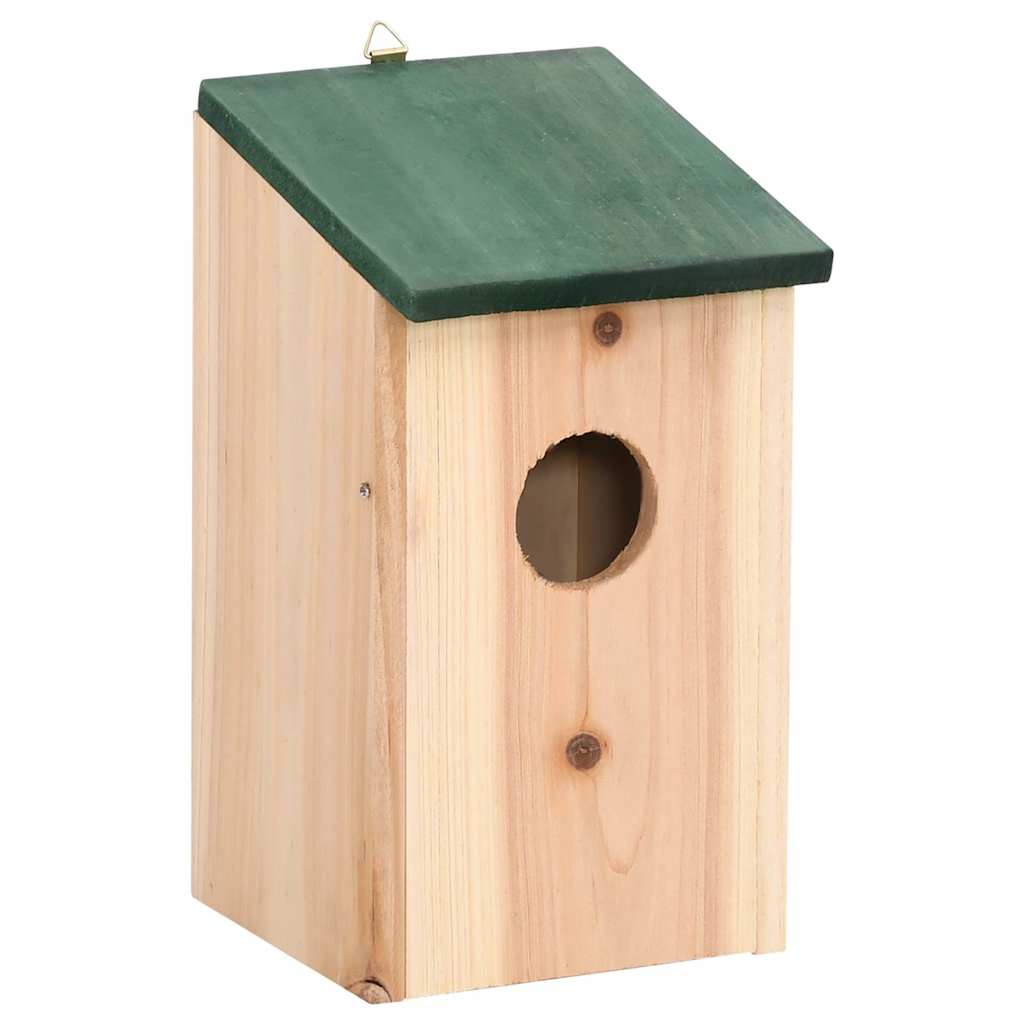 Casa para pájaros 10 unidades madera maciza de abeto 12x12x22cm