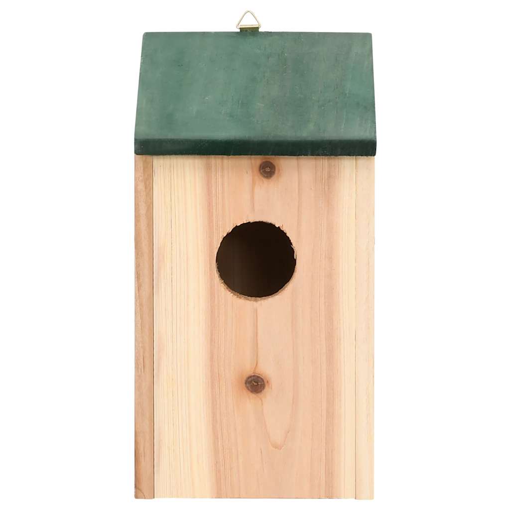 Casa para pájaros 10 unidades madera maciza de abeto 12x12x22cm