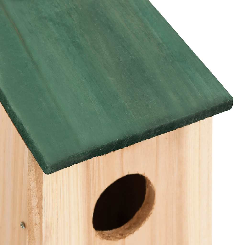Casa para pájaros 10 unidades madera maciza de abeto 12x12x22cm