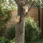 Casa para pájaros 10 unidades madera maciza de abeto 12x12x22cm